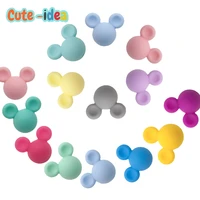 cute idea 10pcs baby mouse teething beads food grade chew teether for necklaces diy nursing pacifier chain toys baby goods