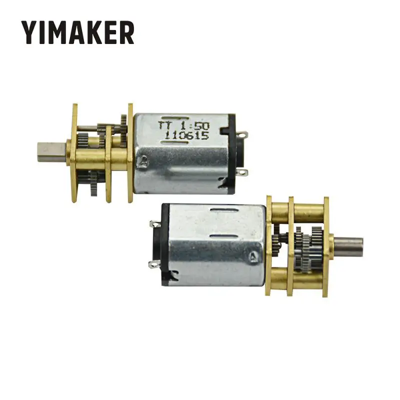 YIMAKER 2 шт. N20 редукторный двигатель постоянного тока 1 5 В 3 в 6 робот вал 8 мм для