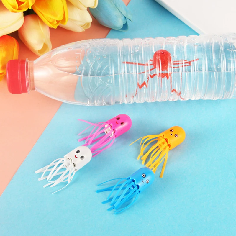 Medusas m&aacute;gicas de colores aleatorios para ni&ntilde;os, juguetes de medusas de colores aleatorios, flotador del oc&eacute;ano, baile giratorio, medusas, juguete de ciencia, regalo de fiesta para ni&ntilde;os-0