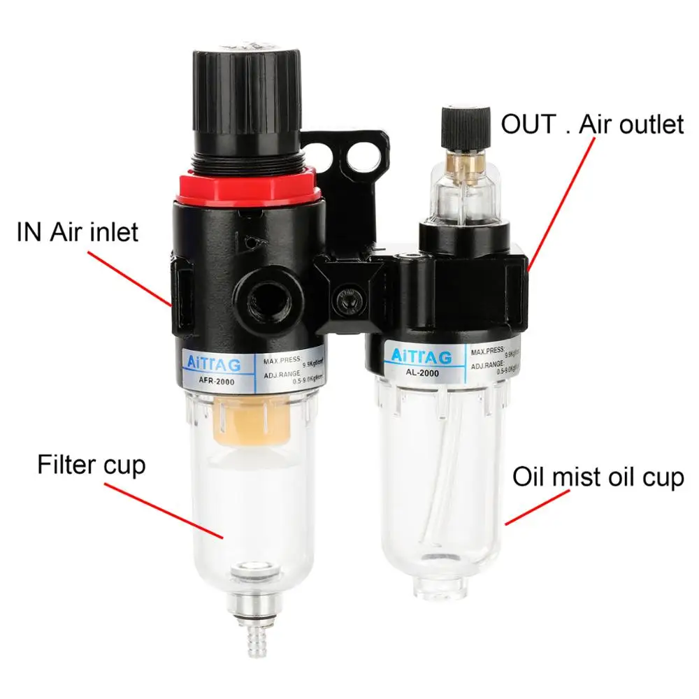 1/4 регулятор давления воздуха сепаратор воды и масла установка для подготовки