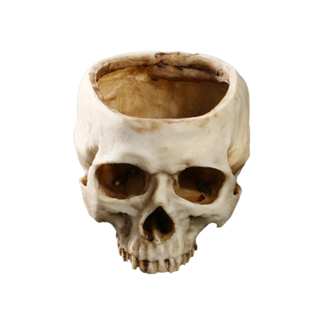 Resin Replica Human Skull Bar Prop Flower Plant Container Bonsai Pot Bed Planter | Дом и сад