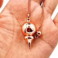 pendule reiki pendulum natural stone amulet healing pyramid spiritual pendulums for dowsing copper meatl charms chakra amule