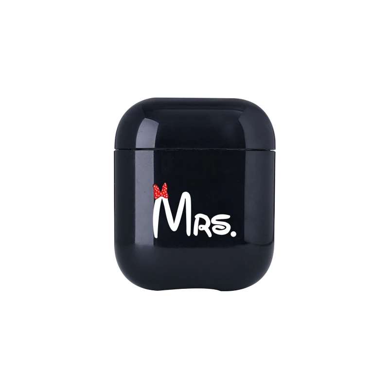 Роскошные слова пара наушники чехол для Apple airpods Mr Mrs Bluetooth наушники чехол для Airpods наушники жесткие элементы чехол