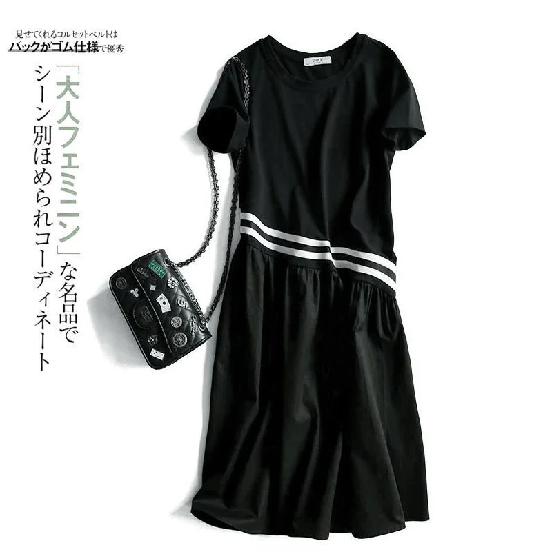 

High quality 100% cotton design fashion dress for women 2021 new spring summer skirt Japanese casual office lady women clothing