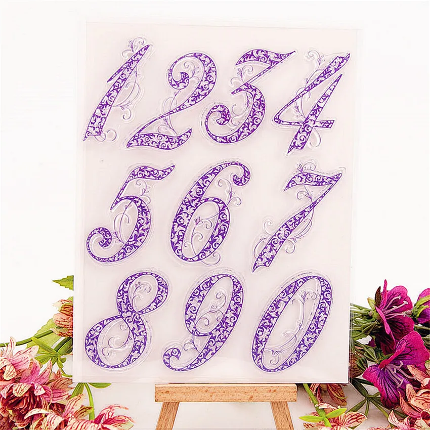 14x18 см Горячие фиолетовые цифровые прозрачные штампы силиконовые уплотнения