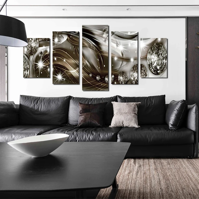 Плакат 5 блестящий холст с алмазным принтом HD картина художественное украшение