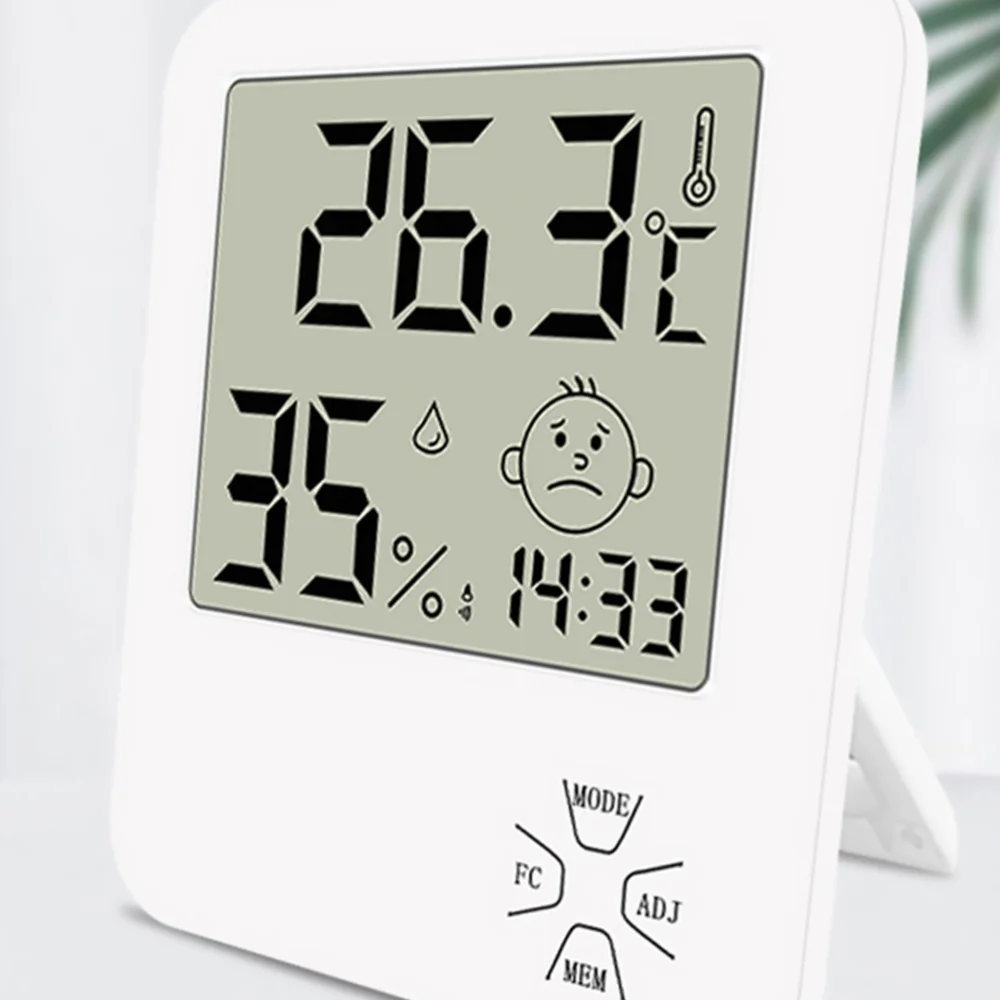 

1 Pc Accurate Hygrometer Multipurpose Thermometer without Battery (White)