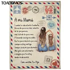 Флисовое одеяло TOADDMOS Mantas A mi, с надписью My Mom Express, Испанская версия, тонкое покрывало для дивана, подарок на день матери