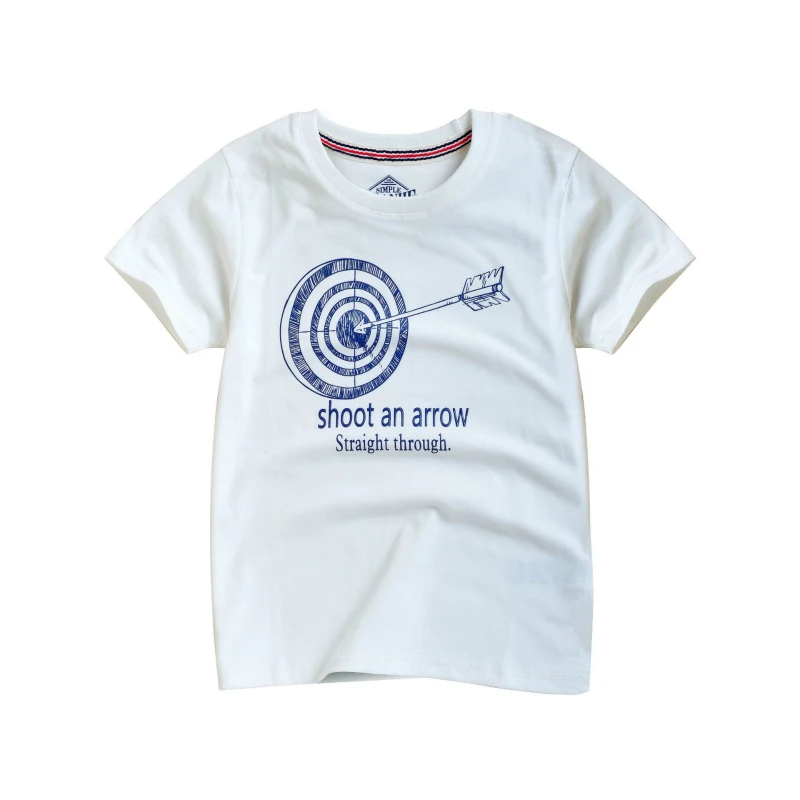 Детская футболка с круглым вырезом летняя надписью &quotShoot An Arrow&quot для мальчиков