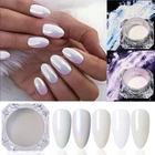 Пудра с жемчужным блеском для ногтей, светится в темноте зеркальная, 1 коробка