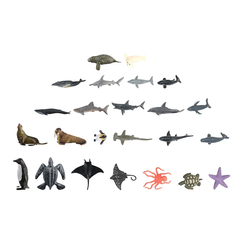 

24 шт. эмуляция морских животных, модели детских животных (разные цвета)