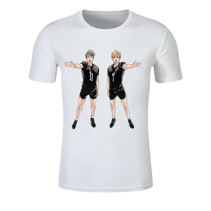 

Custom Summer Men Women Haikyuu 8 Quick Dry T-shirt 100% Polyester Couple Style Round Neck Jogging T-Shirt