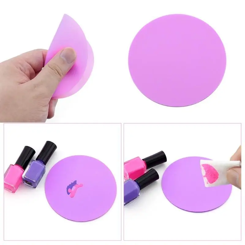 Складная силиконовая краска палитра коврик для дизайна ногтей штемпелюя Подушка