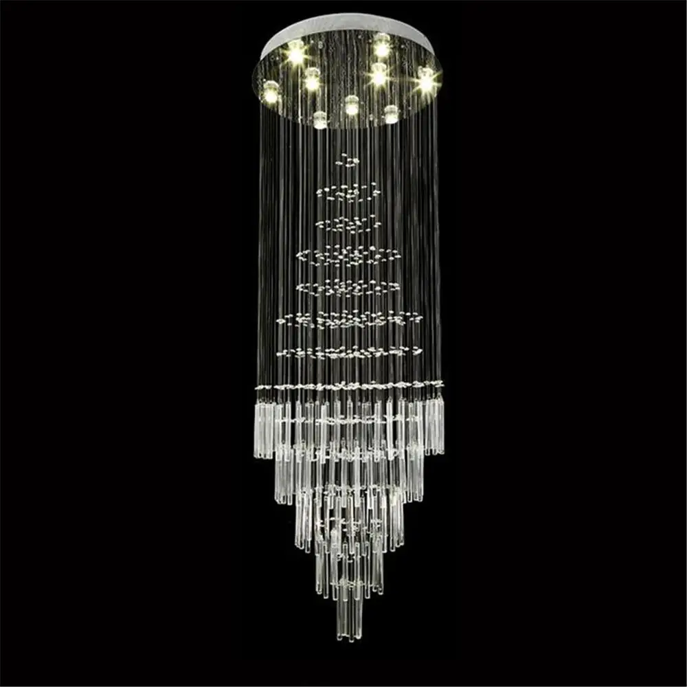 Современная хрустальная люстра с каплями дождя K9 светодиодный светильник для