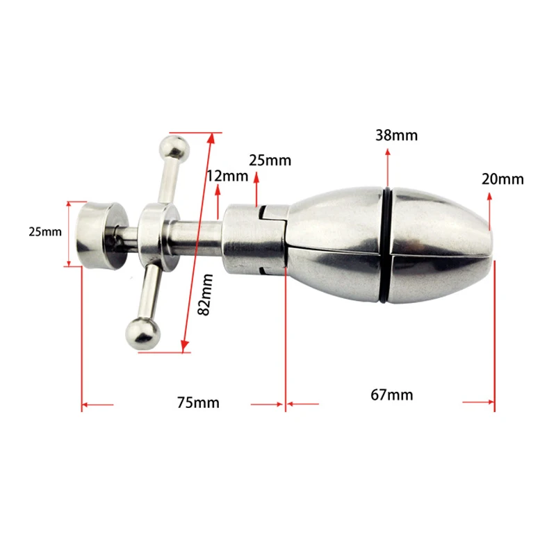 High Quality Stainless Steel Openable Anal Plug Heavy Anus Beads Lock With Handles DUilator Butt Sex Toy for Woman Man | Красота и
