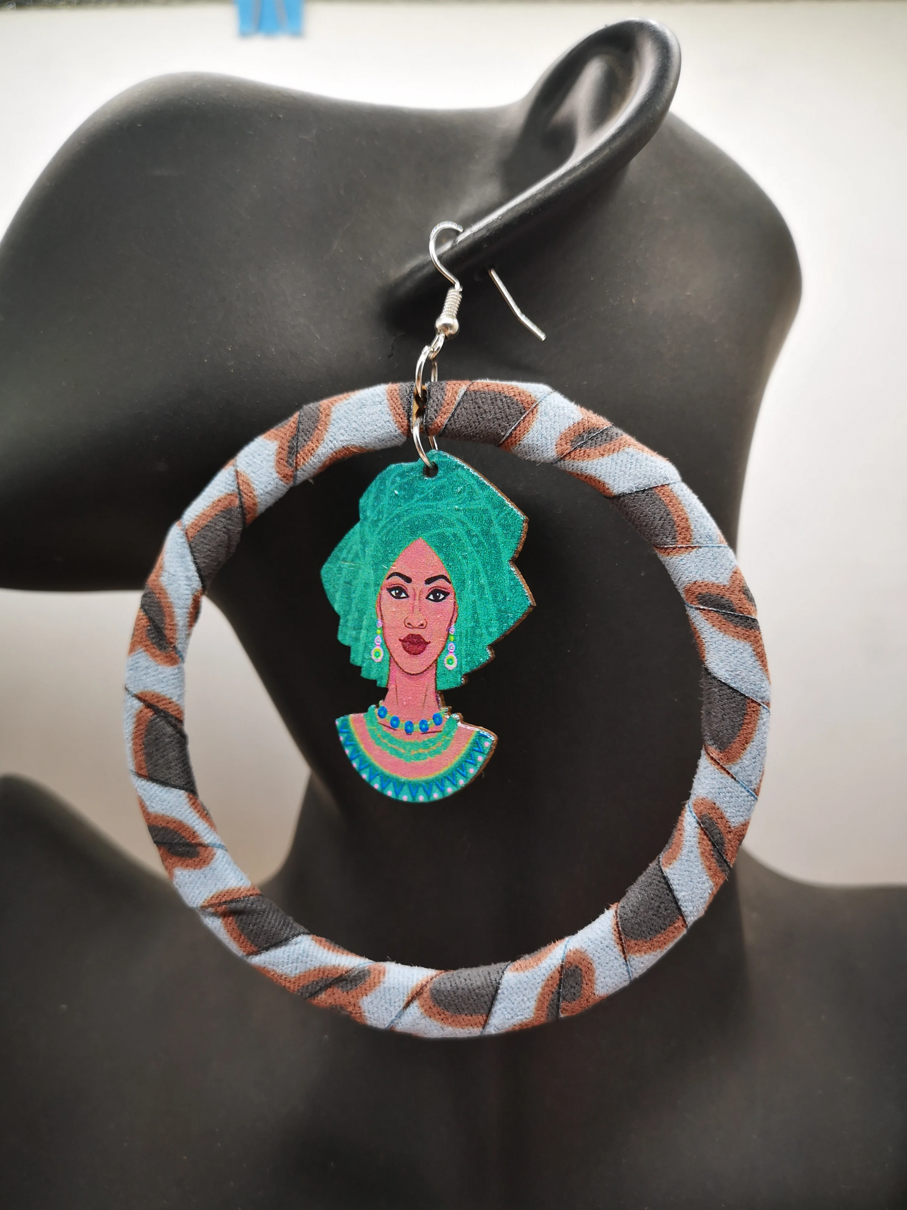 2020 г. головная повязка африканские женские тканевые серьги деревянные