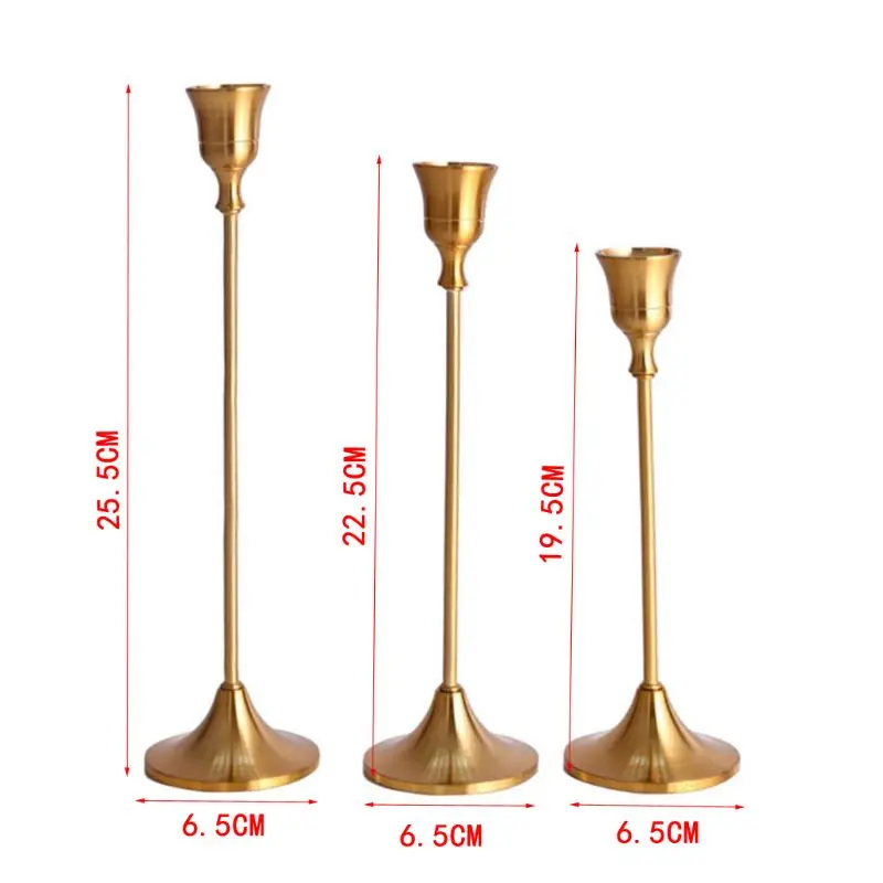 Европейский Стиль металлический подсвечник простые золотые домашний декор