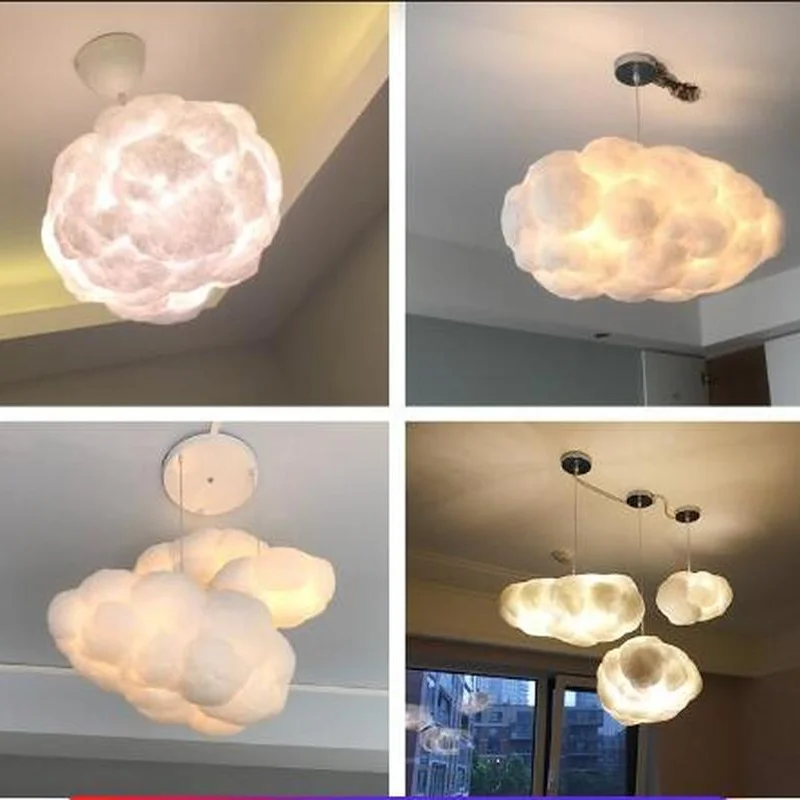Облако подвесной светильник Блестящий скандинавский s отель лобби Шелковый