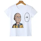 Новая детская футболка с принтом One Punch Man Say OK детская модная удобная футболка для мальчиков Повседневная футболка для маленьких девочек Y12-7