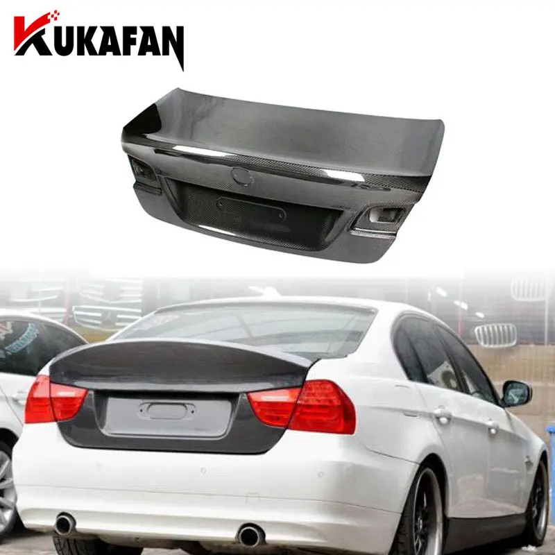 

Автомобильные аксессуары для BMW 3 серии E90 E92 E93 318i 320i 2005-2011, аксессуары для стайлинга автомобиля, сменная крышка багажника из углеродного воло...