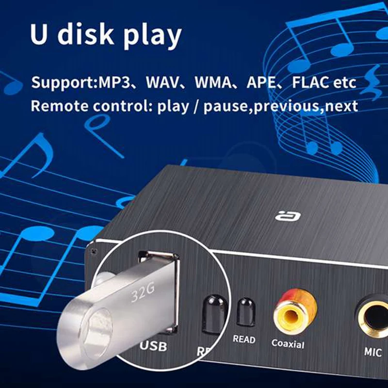Top беспроводной Bluetooth 5 0 приемник аудио ЦАП преобразователь U-Disk плеер KTV
