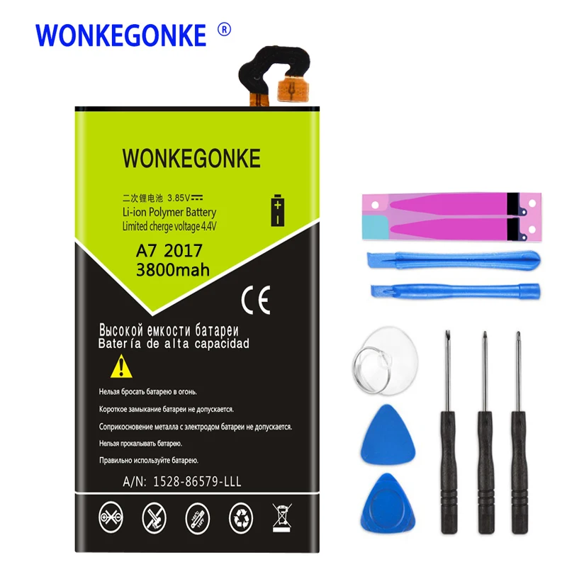 Аккумулятор WONKEGONKE EB BA720ABE для Samsung Galaxy A7 2017/SM A720 A720F A720S J7 Pro SM J730F/J7 2017|Аккумуляторы