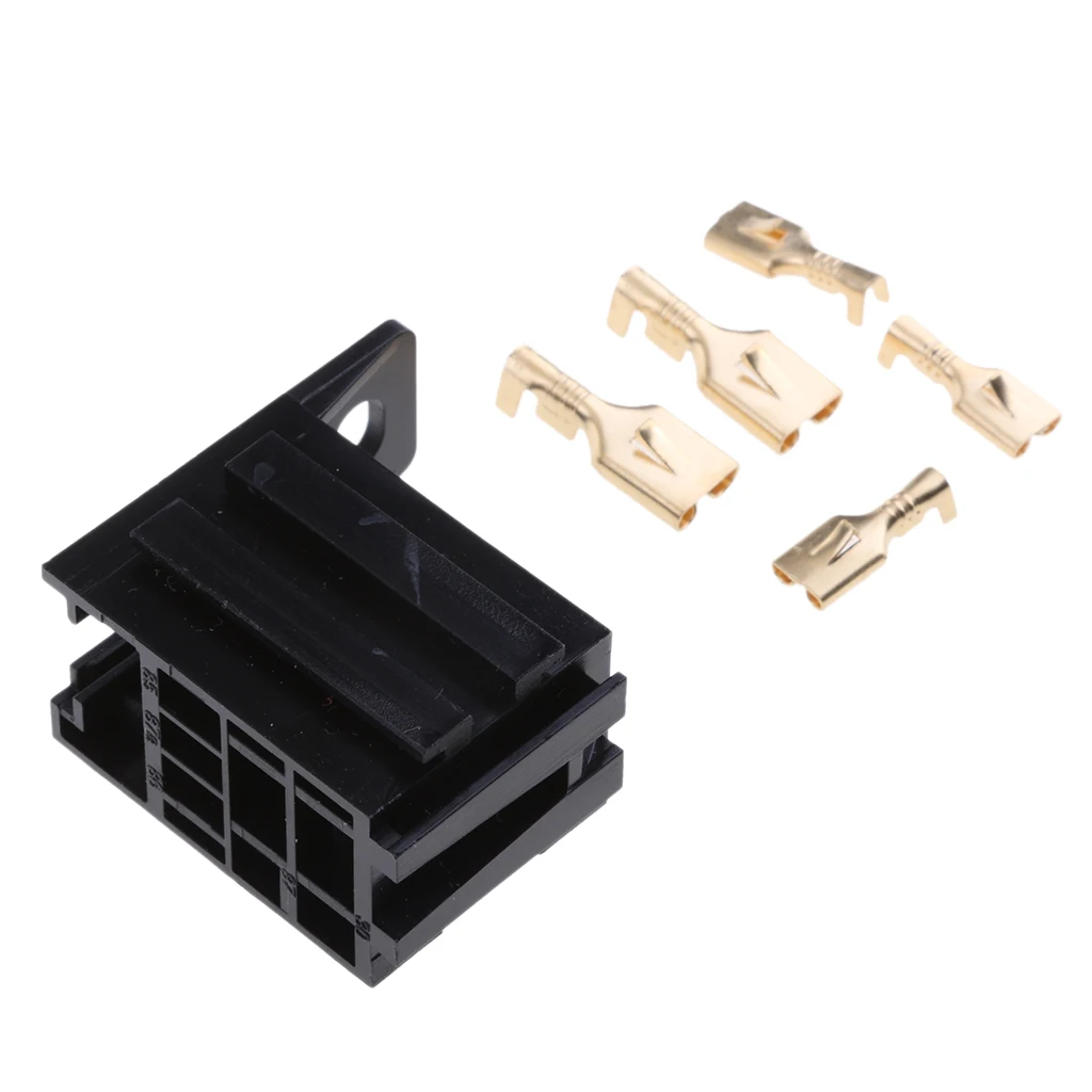 12V 5Pin 30Amp держатель автомобильного релейного гнезда с креплением клеммами