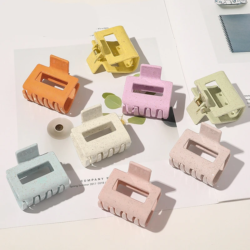 

Women Fashion Acetic Acid Hair Claws Square Acrylic Hair Clamp Crab Geometric Multiple Colorful Hair Clips Accessories Headwear