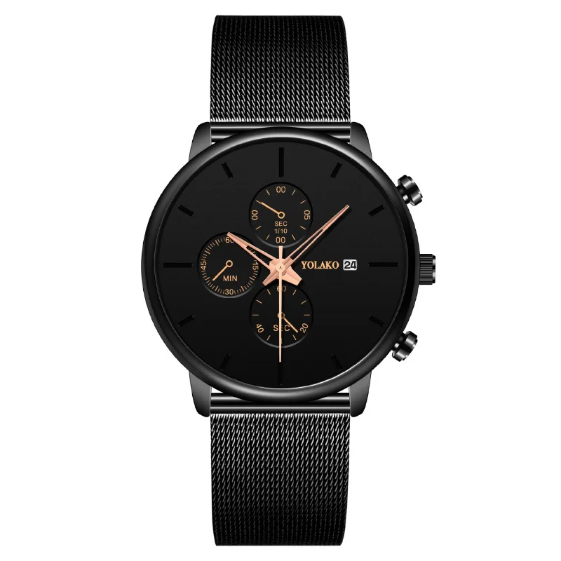 

Mens Watch Fashion Ultra Thin Watches Simple Men Business Stainless Steel Mesh Belt Quartz Watch Relogio Masculino Silver