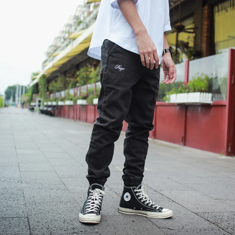 Japanese Style Vintage Fashion Men Jeans Spliced Designer Casual Denim Cargo Pants Men Overalls Streetwear Hip Hop Joggers Jeans