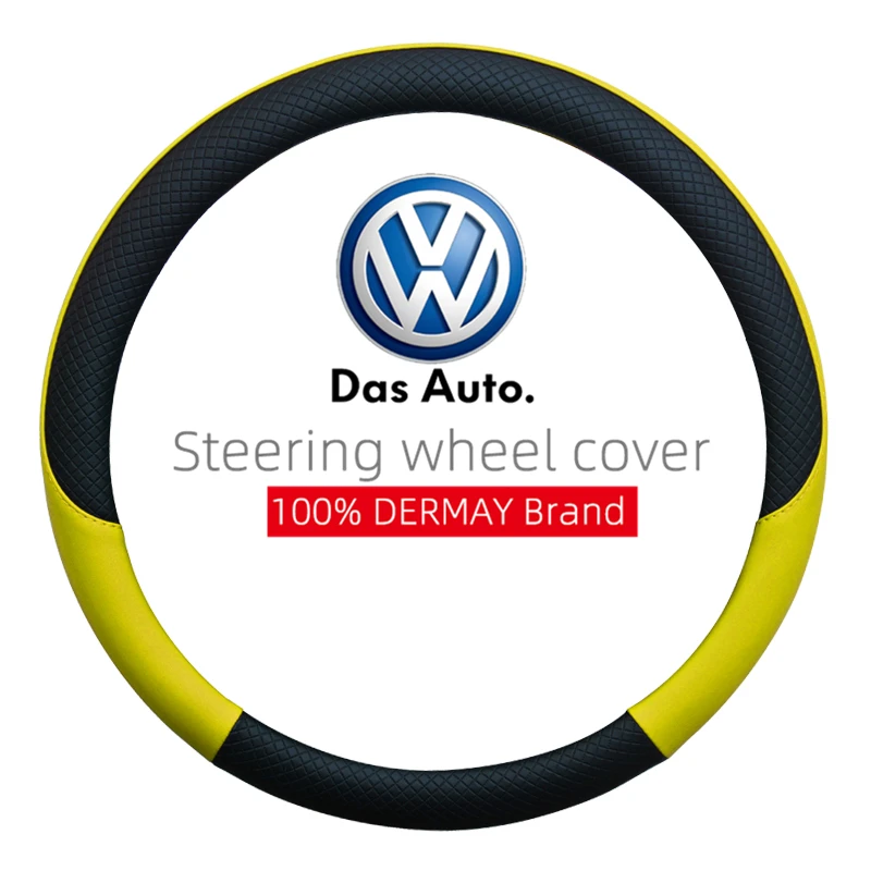 100% DERMAY брендовый кожаный чехол рулевого колеса автомобиля для Volkswagen VW Golf 4 MK4 Gti
