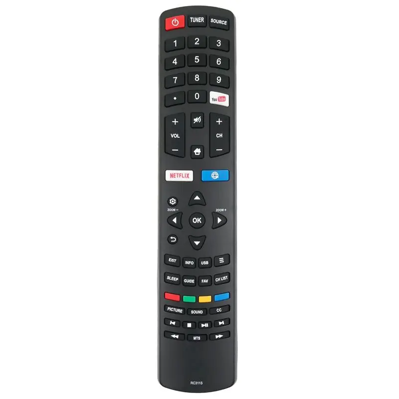 

Новый пульт дистанционного управления RC311S, замена для TCL Smart LED LCD TV 06-531W52-TY01X