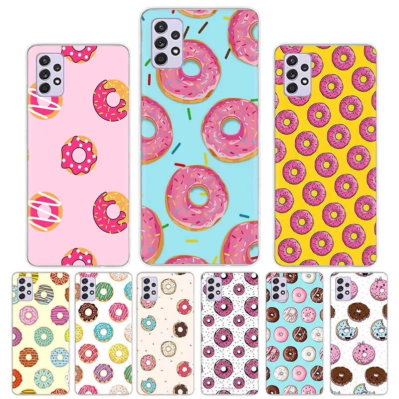 

Donut Seamless Pattern Case Capa For Samsung Galaxy A52 A51 A50 A71 A72 A70 A12 A22 A31 A32 A21S A30 A40 A41 A42 A11 Cover Coque