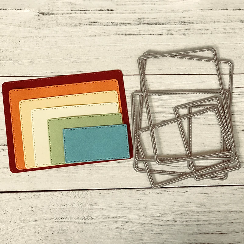 Top Expression Frames Metal Cutting Dies 2019 Stitched Round Rectangle Scrapbooking Craft Cut For DIY Paper Card Making | Дом и сад