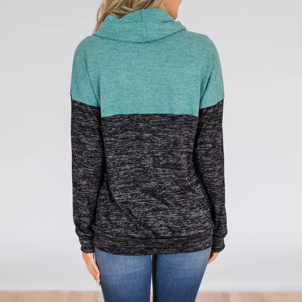 Женская блузка 2019 водолазка размера плюс Топы клетчатые рубашки туника пуловер с