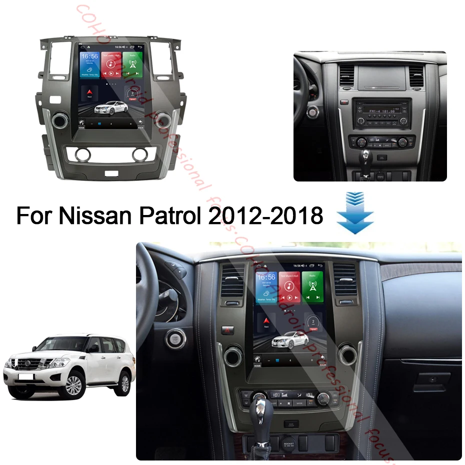 Verkauf COHO Für Nissan Patrol 2012-2018 Android 10,0 Octa Core 6 + 128G Gps Autoradio Auto Multimedia-Player Lüfter