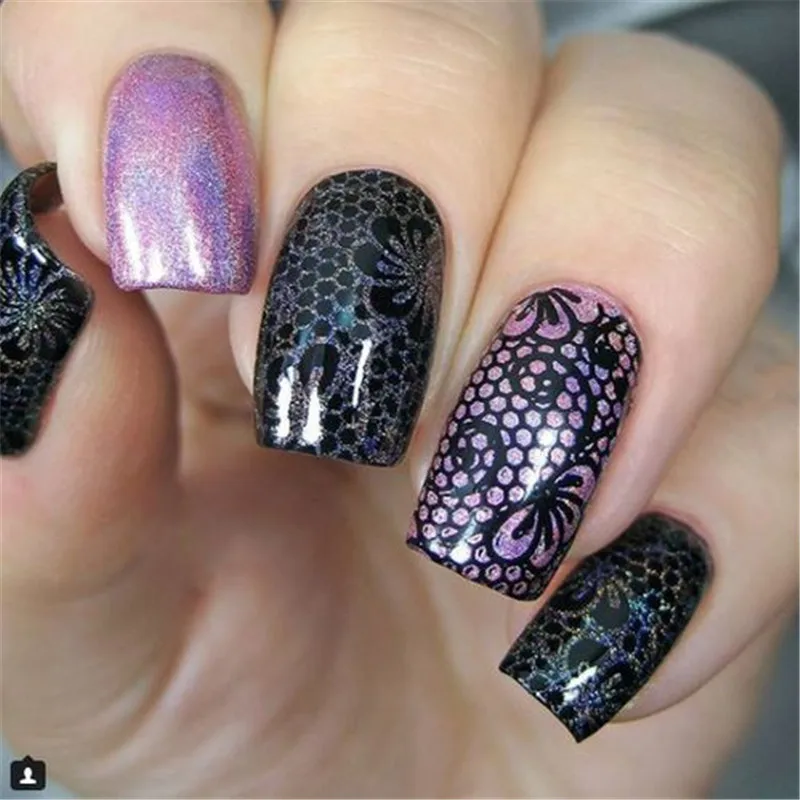 BeautyBigBang 6*6 см квадратная пластина для штамповки ногтей кружева цветок аксессуары для дизайна ногтей шаблон изображения пластины трафареты для штамповки ногтей плесень