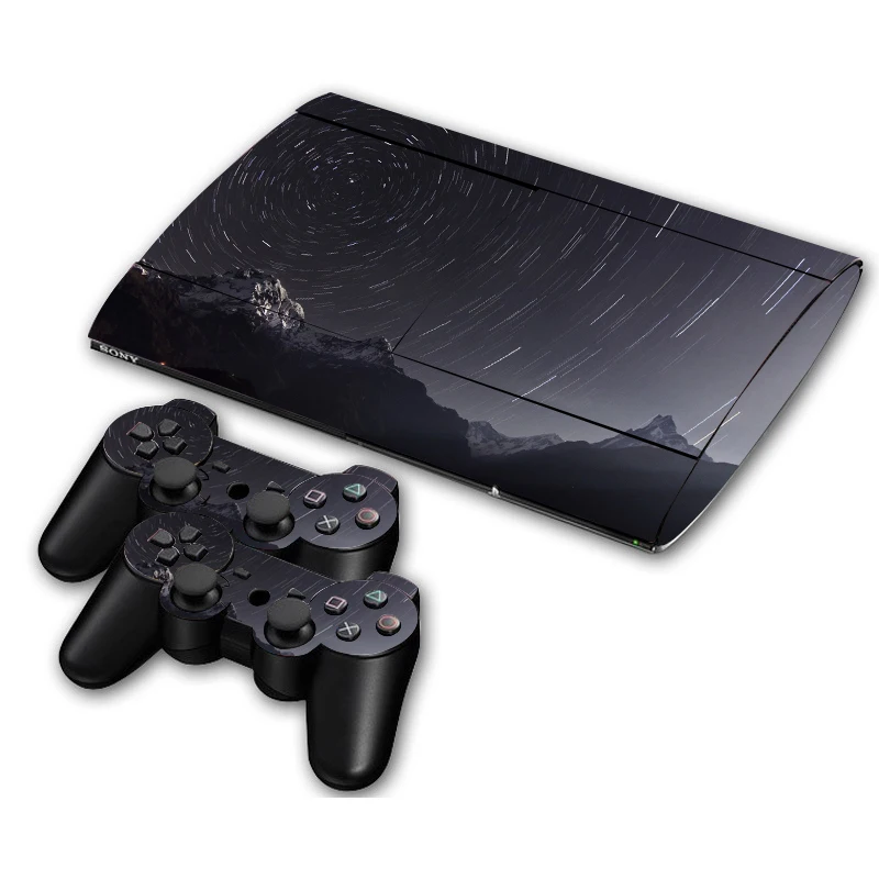 Виниловая наклейка на консоль для PS3 Surper slim 4000 + 2 контроллера Sony PS 3 super