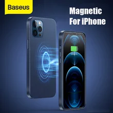 Baseus Magnetic Leather Case For iPhone 12 Pro Max Phone Cover For Phone Back Case Original For iPhone Case Full Cover Simple