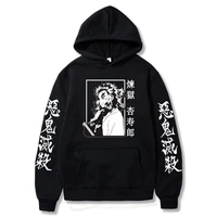 anime hoodie demon slayer kyojuro rengoku the flame hashira printing sweathirt pullover harajuku oversized hoody unisex