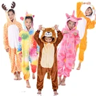 Комбинезон фланелевый детский, пижама-Кигуруми для маленьких мальчиков и девочек, теплая Пижама-комбинезон, несколько моделей