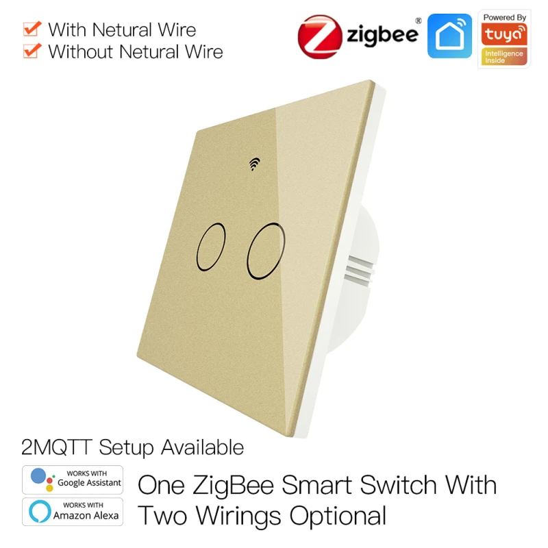 

EU Tuya ZigBee Smart Light Switch Wireless Smart Wall Switch Panel Smart Home Wall Switch Smart Home For Alexa Google Home