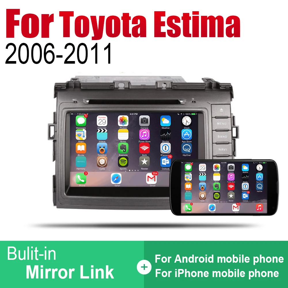 ZaiXi Android автомобильный Радио Стерео GPS навигация для Toyota Estima 2006 ~ 2011 Bluetooth wifi 2din