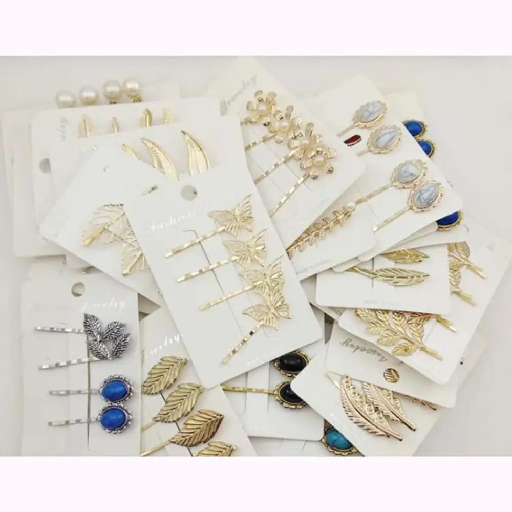 4 шт./компл. женские металлические заколки для волос в стиле ретро с жемчугом