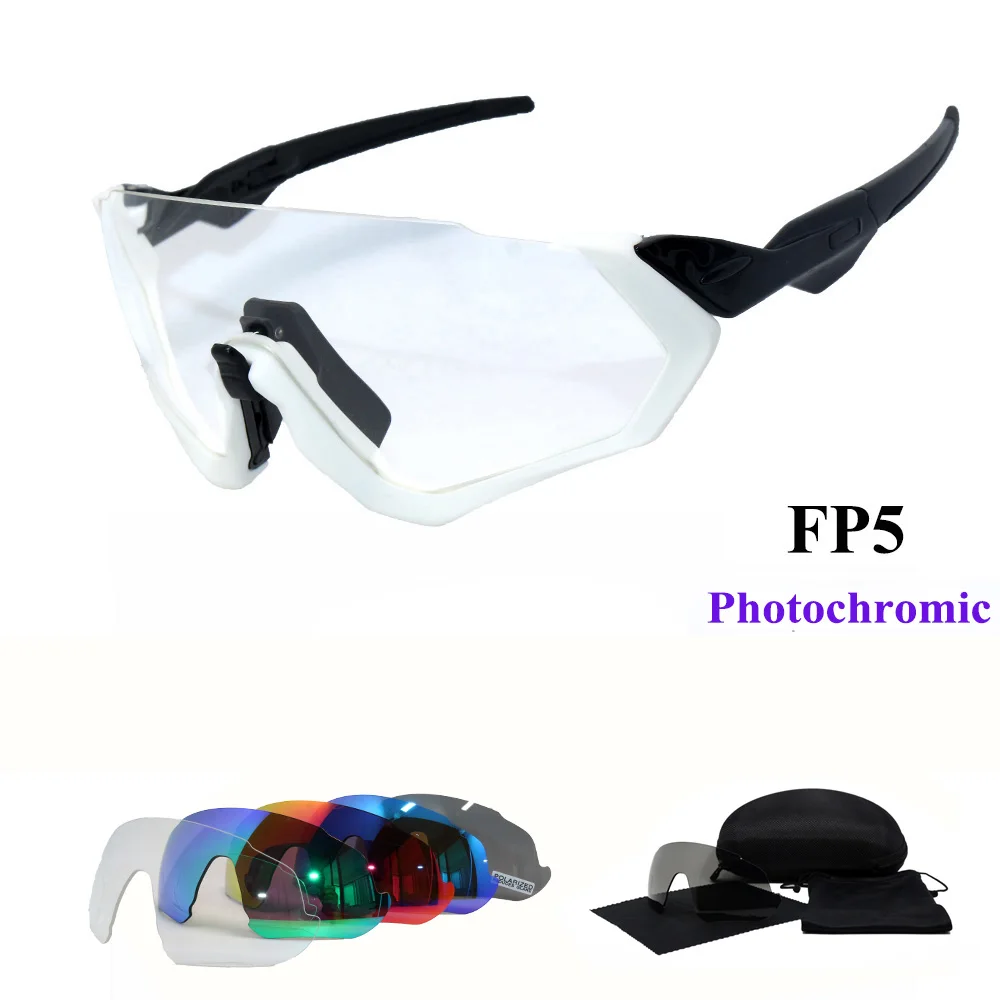 FP5 Поляризационные очки POC с 5 линзами, фотохромные, уф400, уличные, для езды на велосипеде, спортивные, для велоспорта, солнцезащитные очки для мужчин и женщин, велосипедные очки - Цвет: FP5