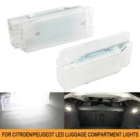 2pcs led car interior luggage compartment trunk lights lamp for peugeot 206 207 306 307 308 406 407 408 508 607 806 807 1007 rcz