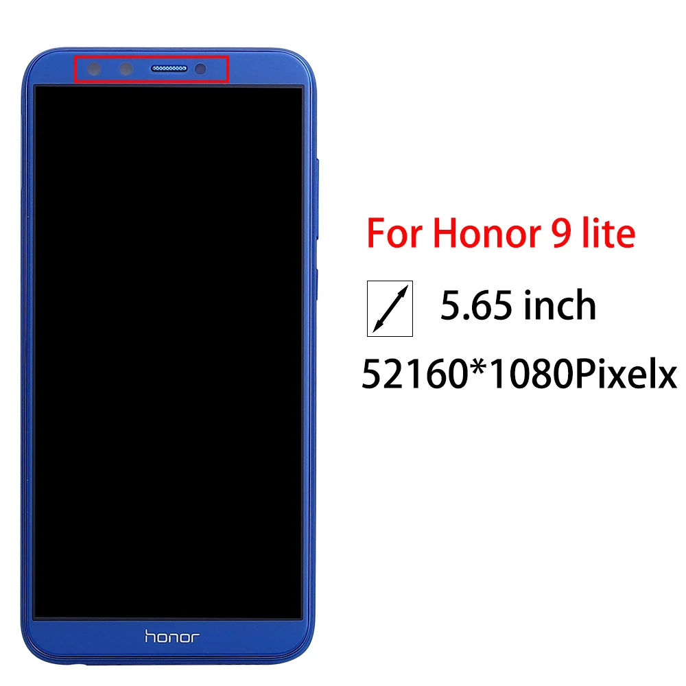 С рамкой для Honor 9 Youth Edition полный ЖК-дисплей+ кодирующий преобразователь сенсорного экрана в сборе для huawei Honor 9 Lite lcd+ рамка