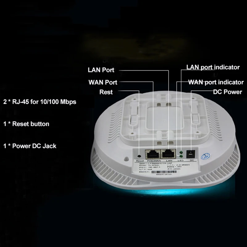 KuWFi 1200 Мбит/с Wifi маршрутизатор 12 В постоянного тока питания гигабитный со