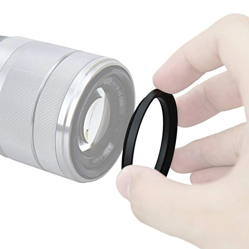 8pcs filter step up rings adapter 49 52 55 58 62 67 72 77 82mm 49mm 82mm filter lens rings for dslr camera accessories free global shipping