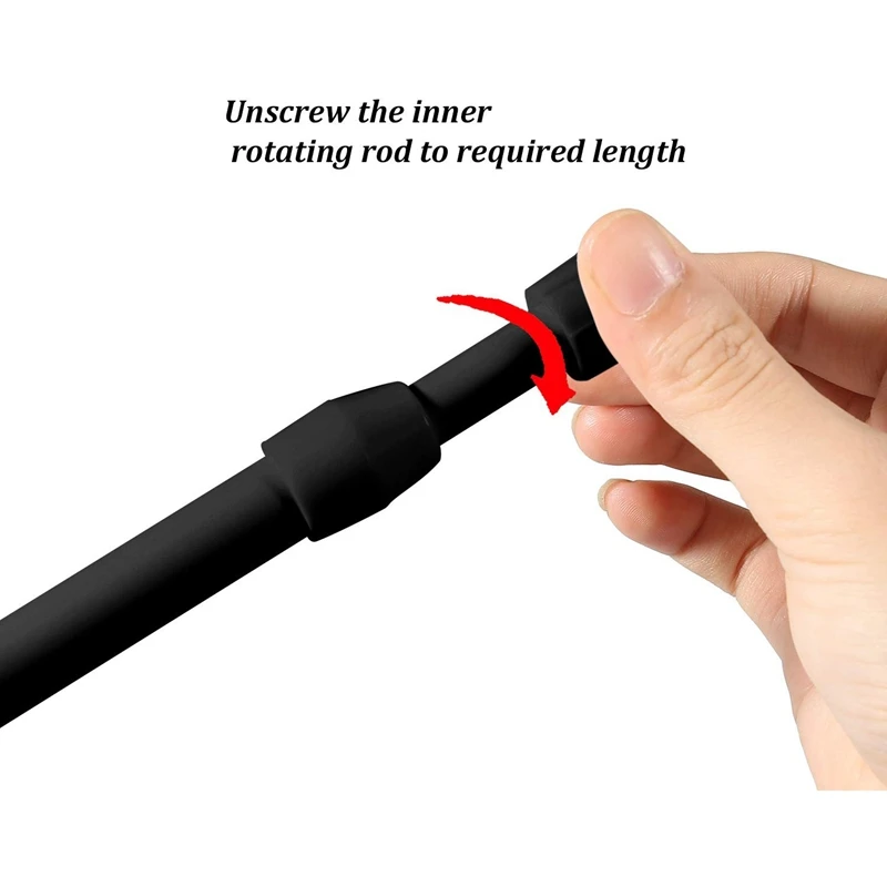 6 шт. маленькие натяжные стержни для шкафов буфетов RV холодильников черная